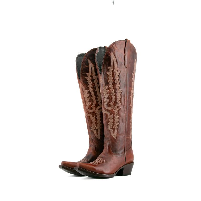 Scarlett Tall Wide Calf Friendly Snip Toe Cowgirl Boot