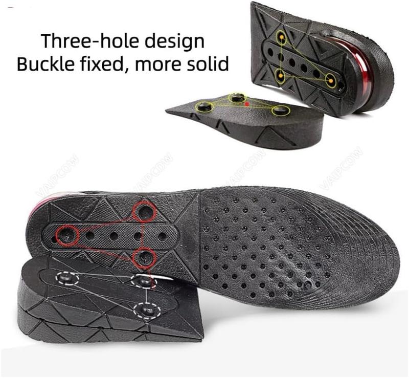 Height Increase Insoles 4-Layer 3 inch Air Cushion Taller Shoes Insoles Heel Insert for Men and Women