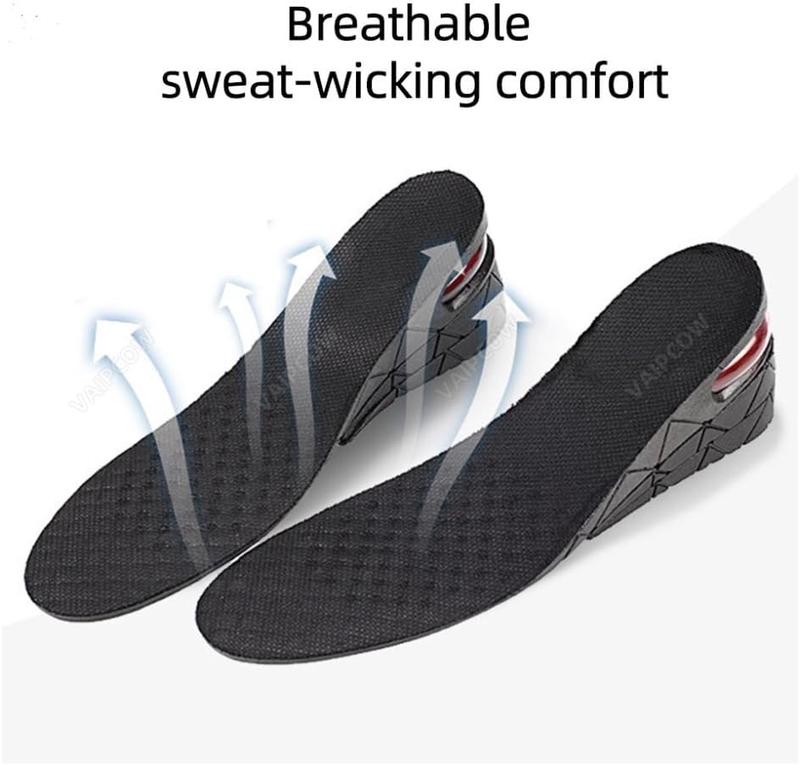 Height Increase Insoles 4-Layer 3 inch Air Cushion Taller Shoes Insoles Heel Insert for Men and Women