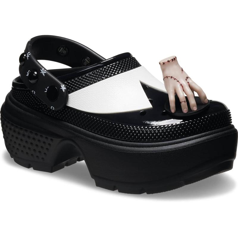 Crocs Unisex Adult Wednesday Addams Stomp Platform Clogs, Slip On Platform Shoes for Women and Men