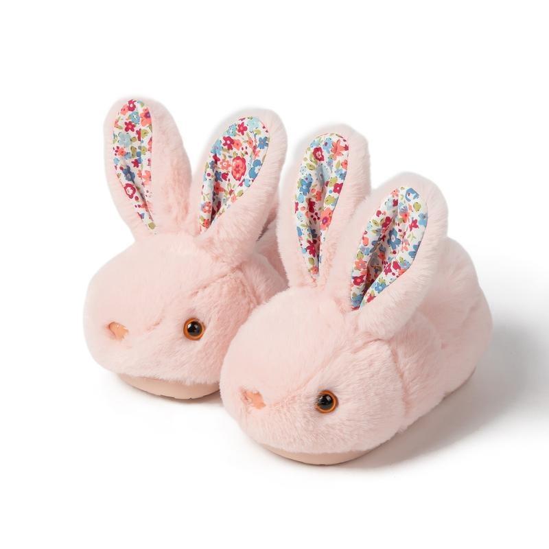 Slippers House Shoes Cute with Bunny Design Plush Indoor Slippers Non-Slip Footwear Women Girl Comfort