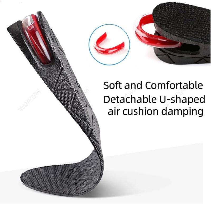 Height Increase Insoles 4-Layer 3 inch Air Cushion Taller Shoes Insoles Heel Insert for Men and Women