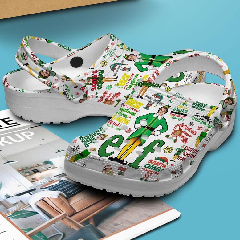 Elf Movie Clogs Shoes, Gift For Men, Women, Happy Xmas JEF0D