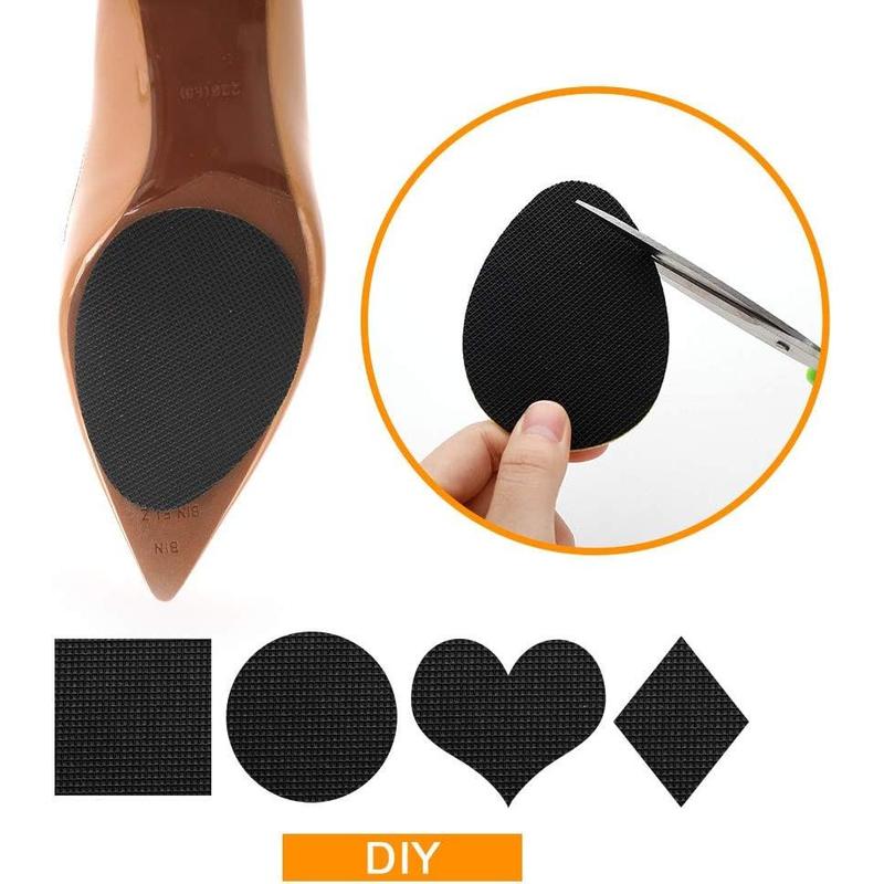 12PCS Non-Slip Shoe Pads for Bottom of Shoes, Premium Rubber Self Adhesive Anti-Slip Shoe Grips Stickers, High Heels Non-Skid Sole Protector