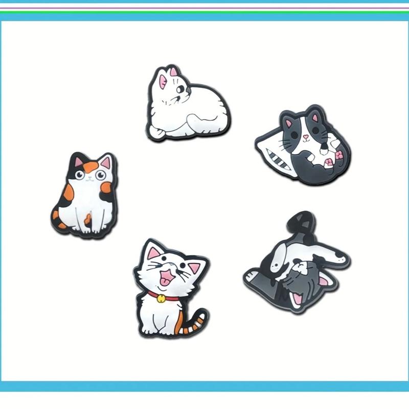 10 piece cats shoe charms set