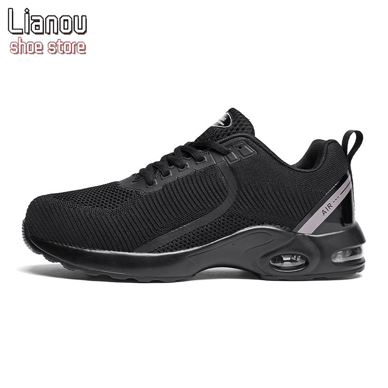 Steel - toed sports shoes with air cushion anti - piercing wear - resistant safety shoes outdoor anti - impact works sports shoes anti-toe injury Closed Trainer Footwear Sneaker Runner Running Comfort labor protection anti-puncture work