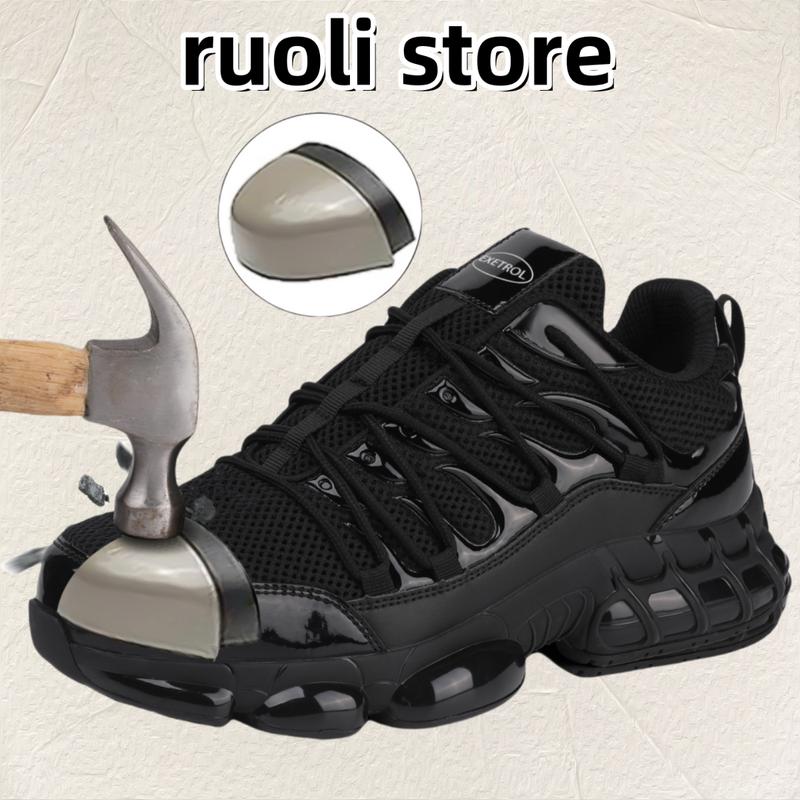 Steel-toed shoes prevent toe injuries, puncture-proof and indestructible, suitable for construction workers and outdoor travel Closed Footwear Comfort safety boot