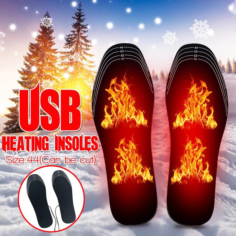 USB Electric Heated Shoe Insoles Sock Feet Heater Foot Pads Warmer Winter Insole