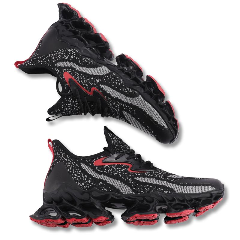 Men's Walking Shoes Anti Slip Breathable Mesh Blade Slip Athletic Sleeve Training Fashionable Running Shoes Casual Closed Trainer