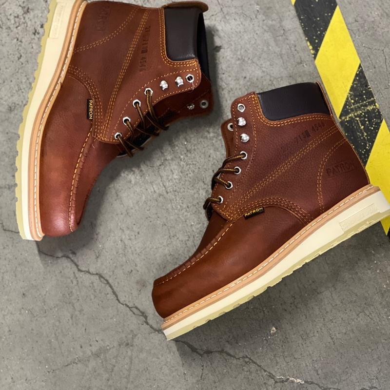 713 Roble Patron Boots Moc Toe Work Boots Botas de Trabajo Para Caballero construction work gear