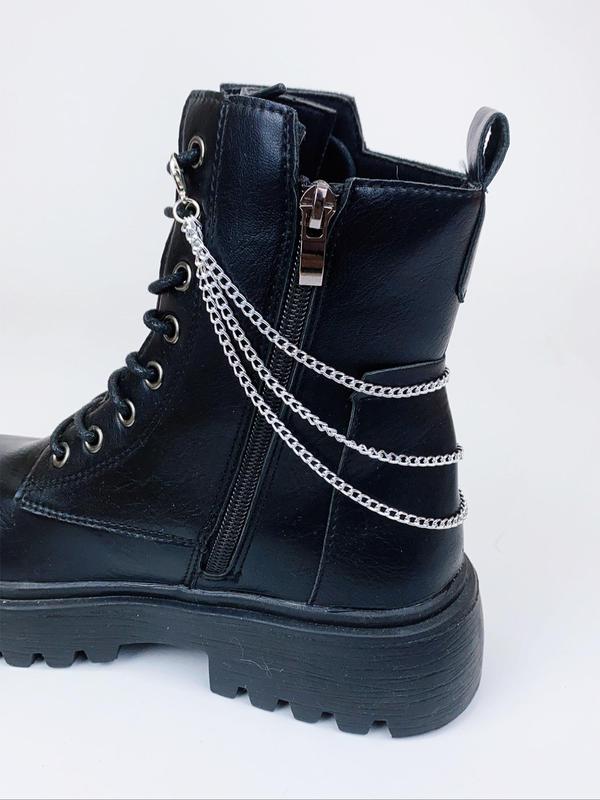 Punk Style Layered Chain Shoes Decorations, Fashionable Shoes Decorations for Women & Men, Trendy All-match & Exquisite Shoes Decorations for Birthday Gift