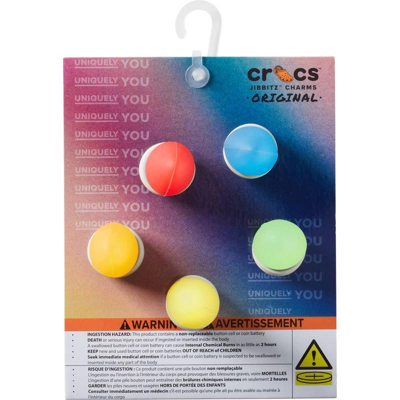 Crocs Jibbitz Holiday Lights Light Up Shoe Charms 5-Pack