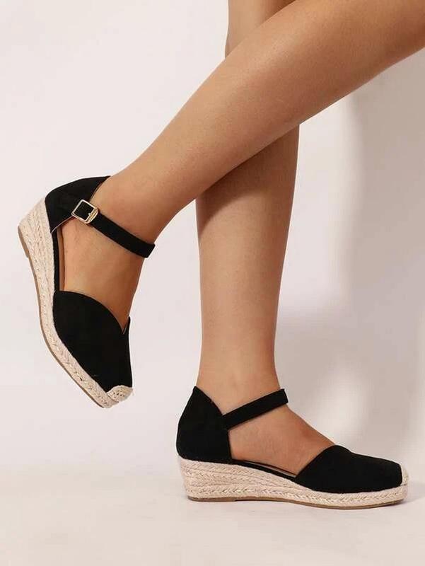 Ankle Strap Comfort Breathable Wedge Sandals for Women, Trendy Platform Sandals for Summer Beach Vacation, Casual Stylish Walking Shoes for Daily Back To School Wear for Girl