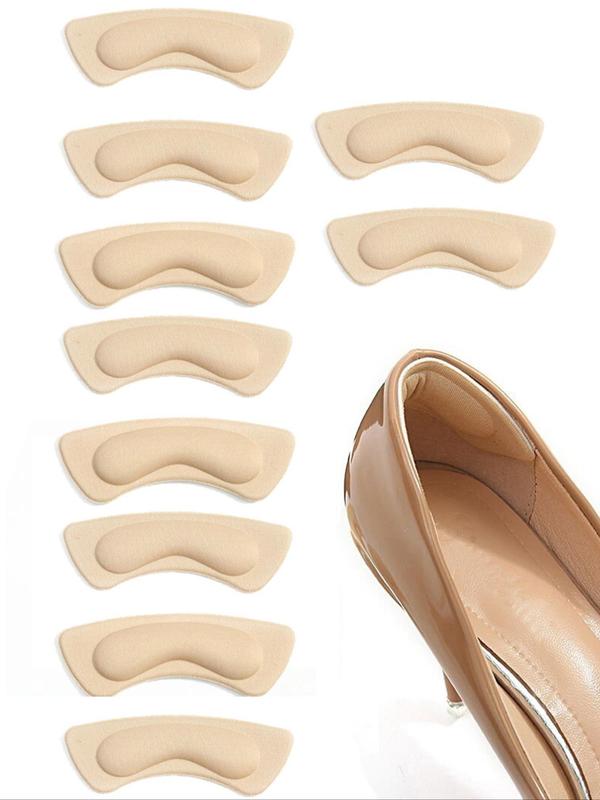 5 Pairs Moon-shaped Heel Cushions, Anti-slip Comfortable Shoes Accessory, Anti-wear Shoe Insoles