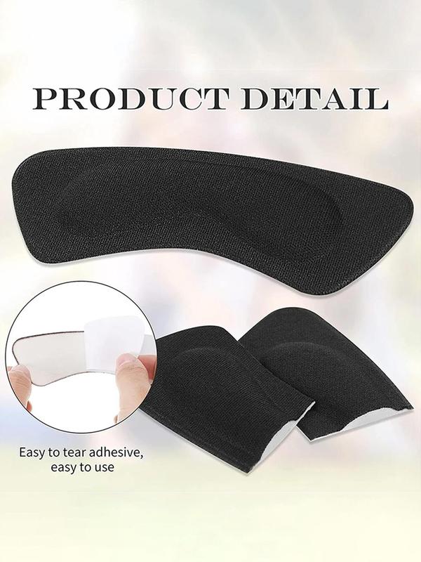 5 Pairs Moon-shaped Heel Cushions, Anti-slip Comfortable Shoes Accessory, Anti-wear Shoe Insoles