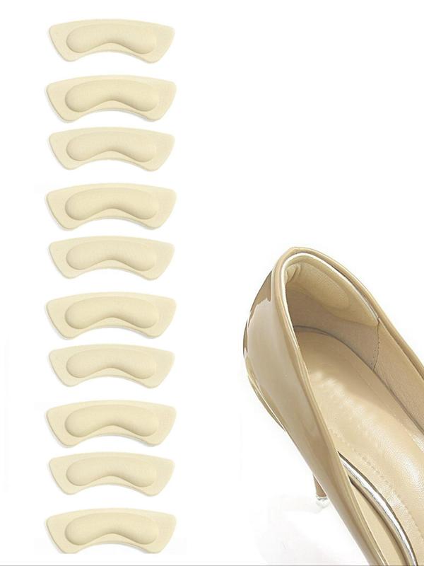 5 Pairs Moon-shaped Heel Cushions, Anti-slip Comfortable Shoes Accessory, Anti-wear Shoe Insoles