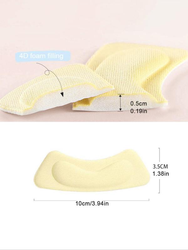 5 Pairs Moon-shaped Heel Cushions, Anti-slip Comfortable Shoes Accessory, Anti-wear Shoe Insoles