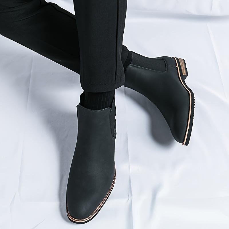 Men's Fashion Retro Chelsea Boots, Non-Slip High Top Casual Shoe Outdoor Spring and Autumn