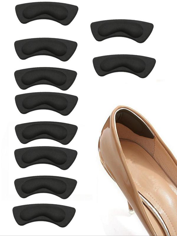 5 Pairs Moon-shaped Heel Cushions, Anti-slip Comfortable Shoes Accessory, Anti-wear Shoe Insoles