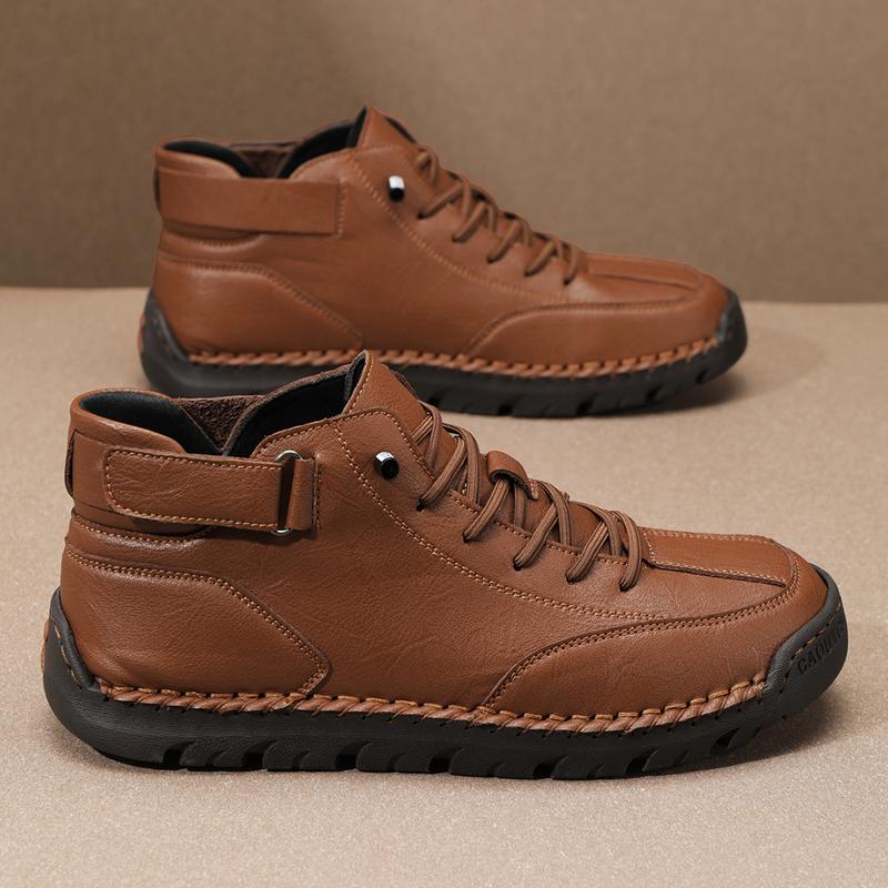 Unisex，Martin, outdoor boots, anti slip and wear-resistant high top casual shoes, suitable for all season Walking Shoes Footwear Closed Comfort Leather