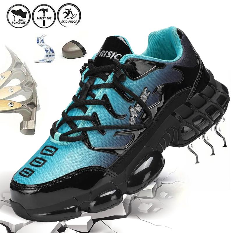 Steel Toe Sneakers for Men Women Lightweight Safety Shoes Comfortable Puncture Proof Slip On Indestructible Work Shoes