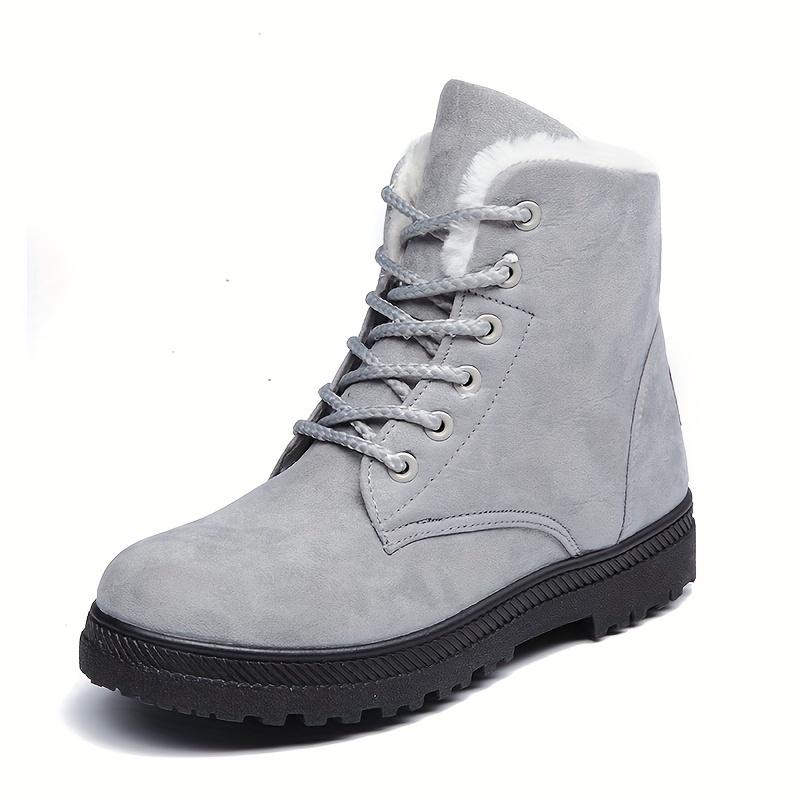 Women's Winter Ankle Snow Boots-Warm Fur Lining-Fabric Insole-Durable Outdoor Shoes