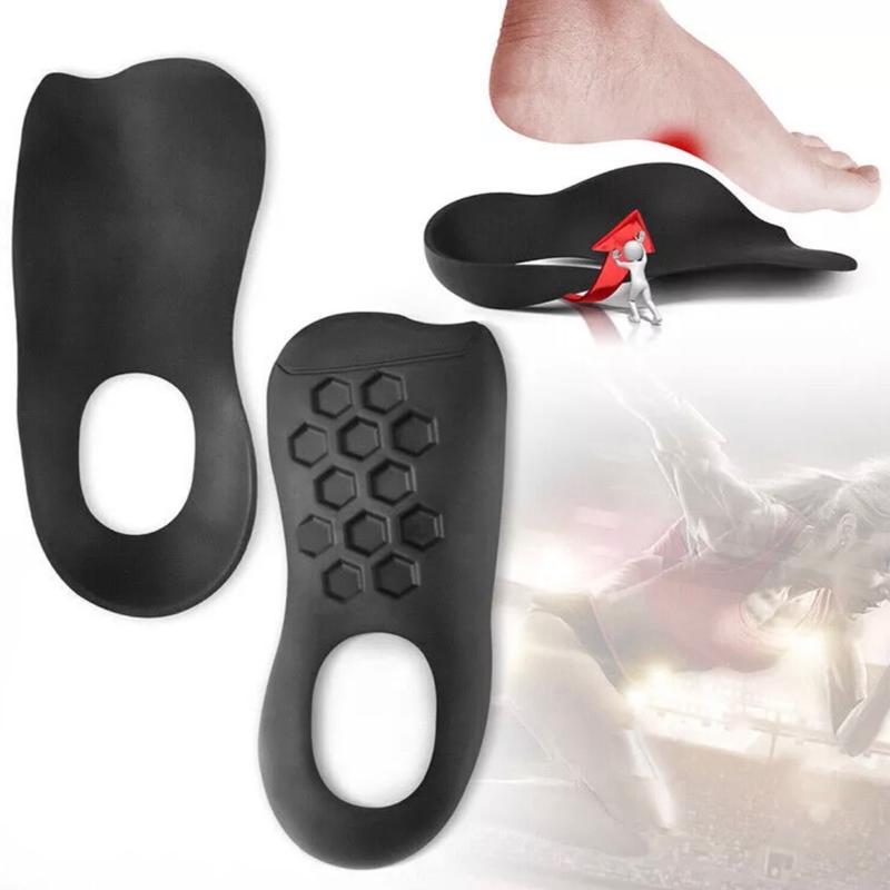 3 4 Orthotic Shoe Insoles Inserts Flat Feet High Arch Support Plantar Fasciitis Black M L