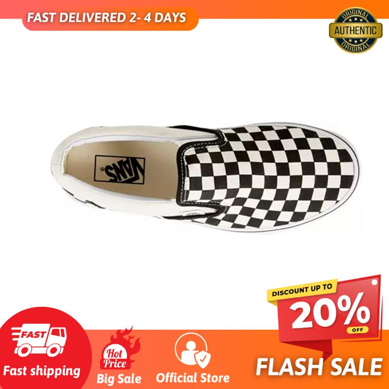 Vans Classic Slip-On  Black Off White Shoes  - Casual Women's Sneaker