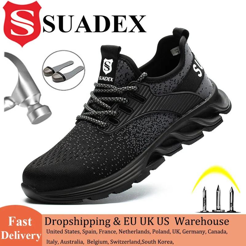 Men Women Safety Shoes Steel Toe Boots Anti-Smashing Work Shoes Lightweight Breathable Composite Toe Men