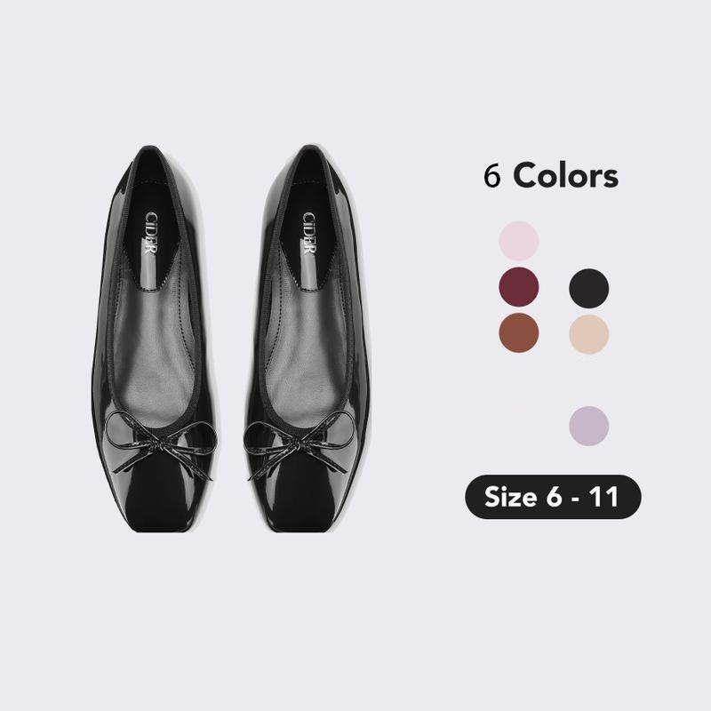 [6 Colors, Size 6-11] Butterfly Decorative Square Head Ballet Mary Jane Flats, Classic Fashion Ballet Flats for Everyday Leisure and Work ballet flats