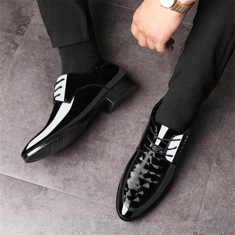 Men's Oxford Shoes Moire PatternFormal Business Dress Shoes Lace up Italy Modern Suit Tuxedo Shoes for Men