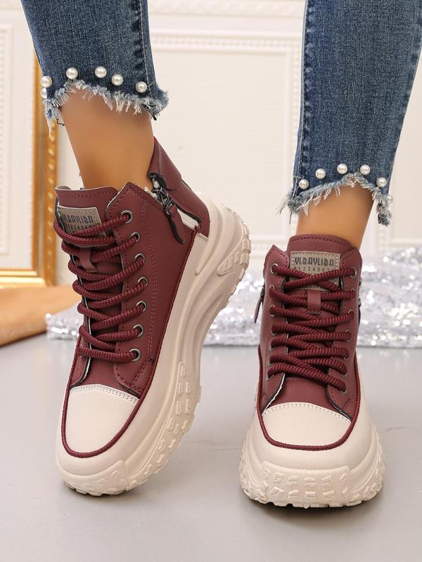 Fashionable Round Toe Platform Casual Shoes, Casual Comfortable Shoes for Daily Wear, Female All-match Shoes for Daily Wear