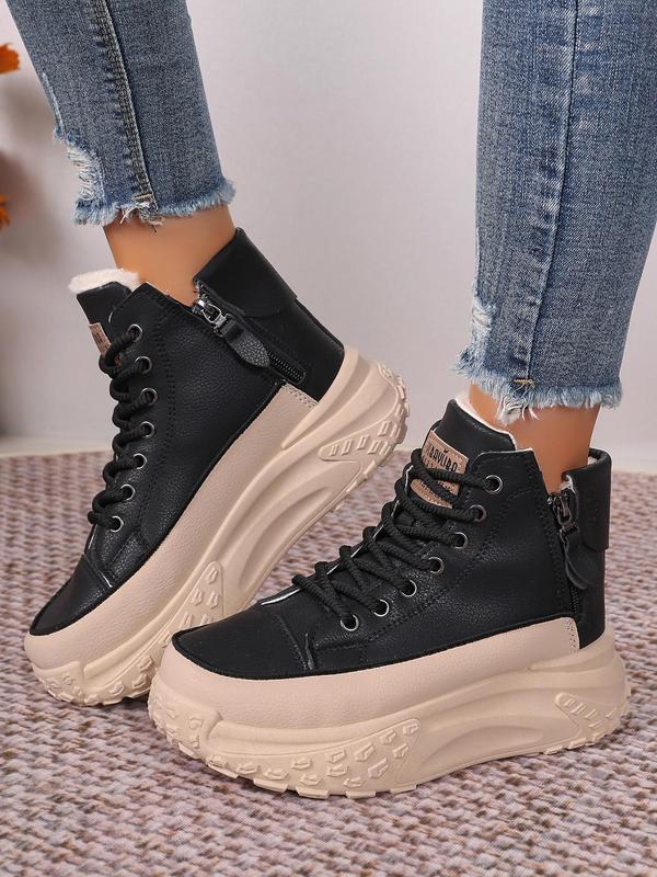 Fashionable Round Toe Platform Casual Shoes, Casual Comfortable Shoes for Daily Wear, Female All-match Shoes for Daily Wear