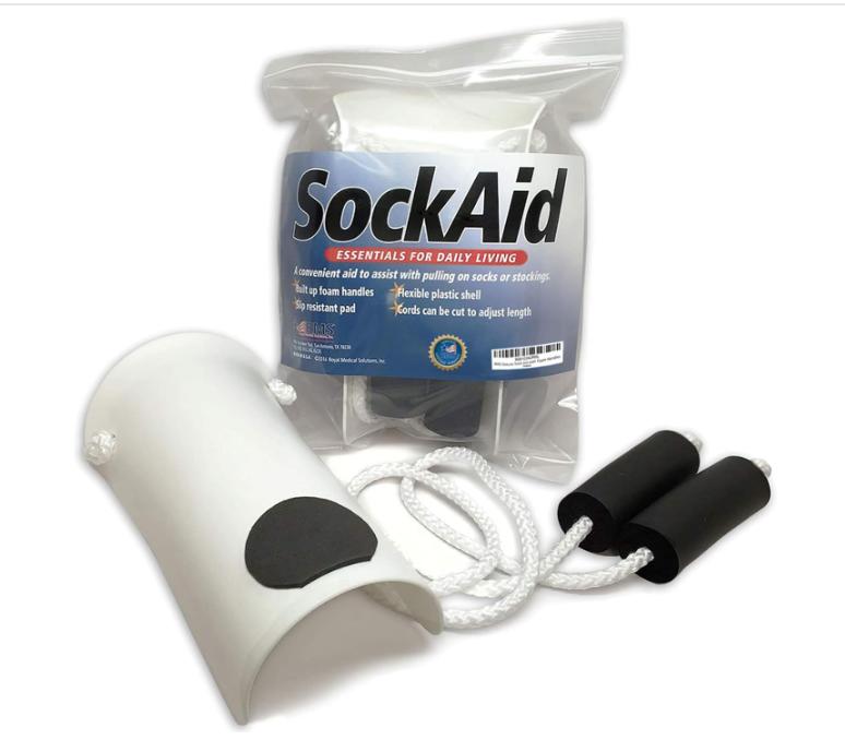 RMS Deluxe Sock Aid - Socks Helper with Foam Handles (for Regular Socks)