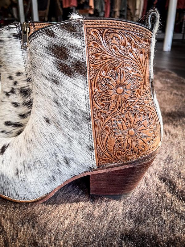 Myra Bag - Laramie Plains Hand-Tooled Booties boots for fall