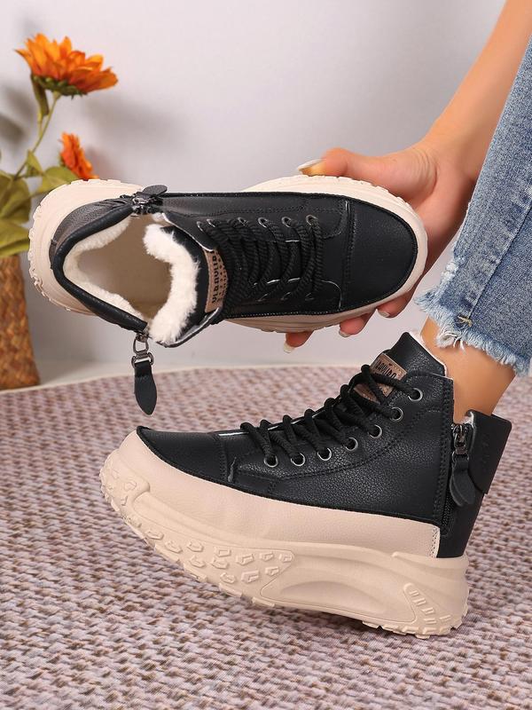 Fashionable Round Toe Platform Casual Shoes, Casual Comfortable Shoes for Daily Wear, Female All-match Shoes for Daily Wear