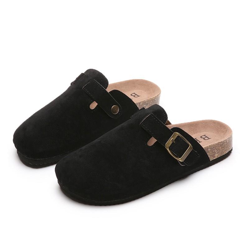 Women's Shoes Women's Closed Toe Slippers Cow Suede Leather Clogs