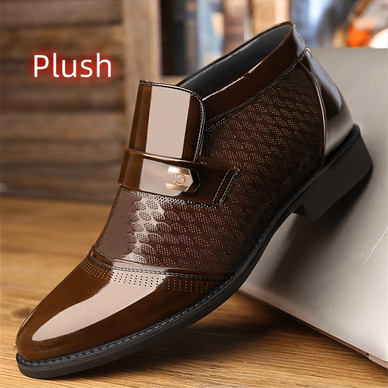 Men's Formal Pointed Toe Slip-on Shoes Non-slip Breathable Boots For Wedding Business