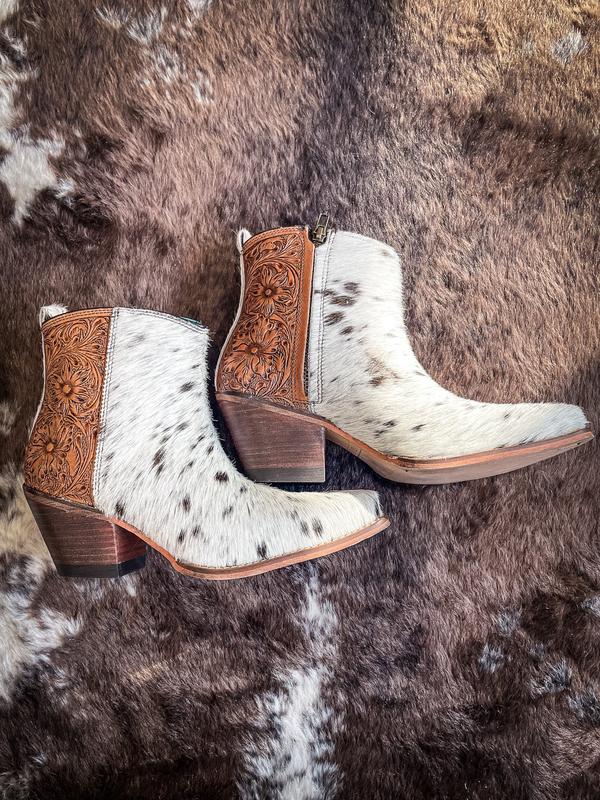 Myra Bag - Laramie Plains Hand-Tooled Booties boots for fall