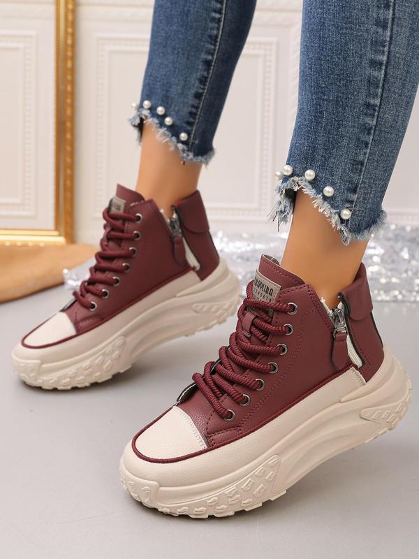 Fashionable Round Toe Platform Casual Shoes, Casual Comfortable Shoes for Daily Wear, Female All-match Shoes for Daily Wear