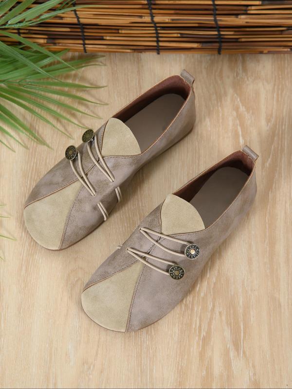 Women's Fashionable Double Buckle Design Ballet Flats, Casual Comfortable Round Toe Flat Shoes for Daily Wear, Lightweight Breathable Shoes for All Seasons